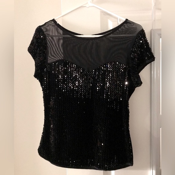 Tops - Sequin black top